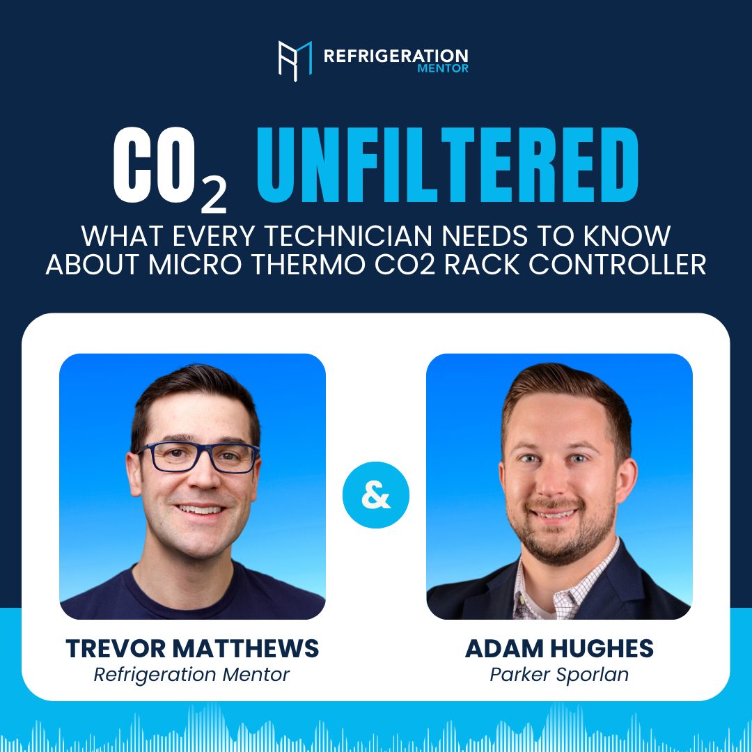 Diagram showing CO2 unfiltered refrigeration components and flow